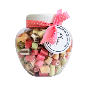 Hard candies with drawings