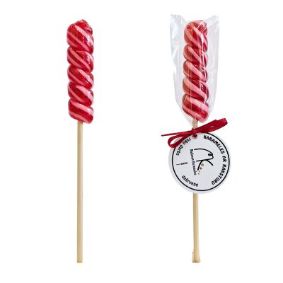 Lollipop Cranberry, Mini spiral, 20g