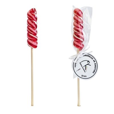 Karamele uz kociņa Ķirsis, Mini spirāle, 20g
